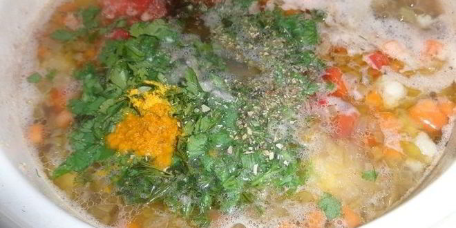 Рецепт овощного супа с машем и цветной капустой