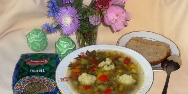 Рецепт овощного супа с машем и цветной капустой