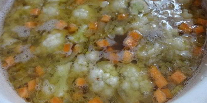 Рецепт овощного супа с машем и цветной капустой