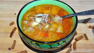 Рецепт Овощного супа с мясным фаршем по-чешски