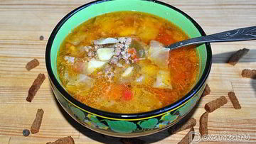 Рецепт Овощного супа с мясным фаршем по-чешски