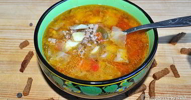 Рецепт Овощного супа с мясным фаршем по-чешски