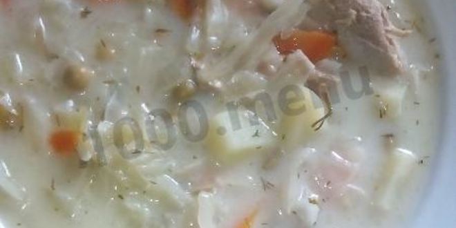 Рецепт супа с плавленым сыром и овощами