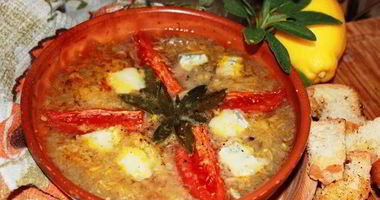 Рецепт Запеченного овощной суп с горгонзолой и шалфеем