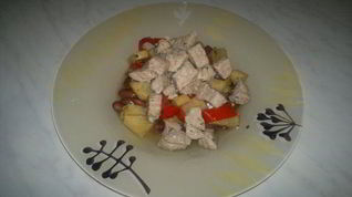 Рецепт Бобовой похлебки со свиным окороком, сельдереем и сладким перцем