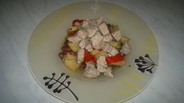 Рецепт Бобовой похлебки со свиным окороком, сельдереем и сладким перцем