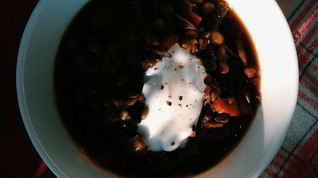 Рецепт Чечевичной похлебки с грибами