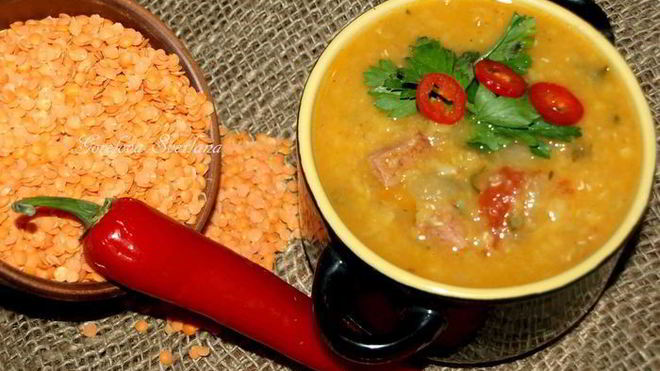 Рецепт чечевичной похлебки с сальчичоном