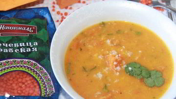 Рецепт Чечевично-тыквенной похлебка