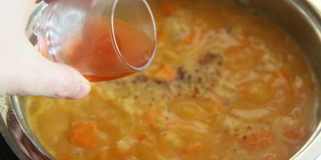 Рецепт чечевично-тыквенной похлебка