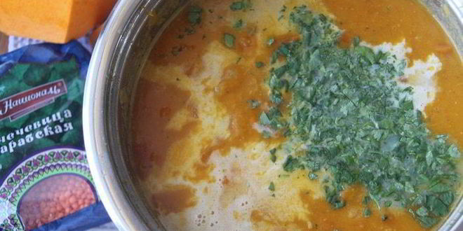 Рецепт чечевично-тыквенной похлебка