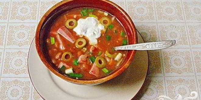 Рецепт Деревенской похлебки из фасоли с ветчиной