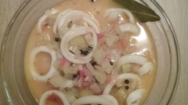 Рецепт легкой похлебки из кальмара