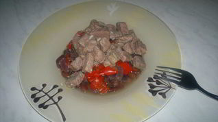 Рецепт Острой бобовой похлебки с говядиной, сладким перцем и луком