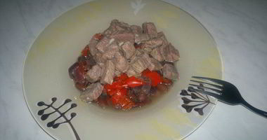 Рецепт Острой бобовой похлебки с говядиной, сладким перцем и луком