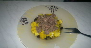 Рецепт Похлебки из черной фасоли с корнем сельдерея и ананасом, говядина в насыщенном бульоне