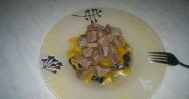 Рецепт Похлебки из черных бобов и говядины и сладкий тропический чатни