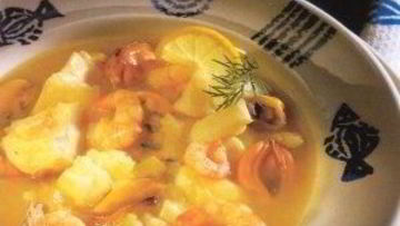 Рецепт Похлебки из мидий и креветок