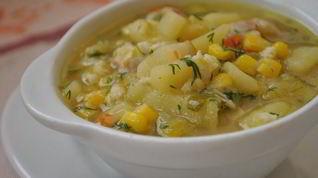 Рецепт Похлебки с крабами и кукурузой