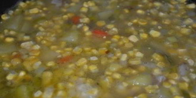 Рецепт похлебки с крабами и кукурузой