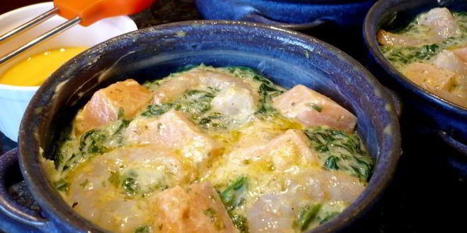 Рецепт похлебки с семгой и шпинатом под домашним слоеным тестом очарована, околдована