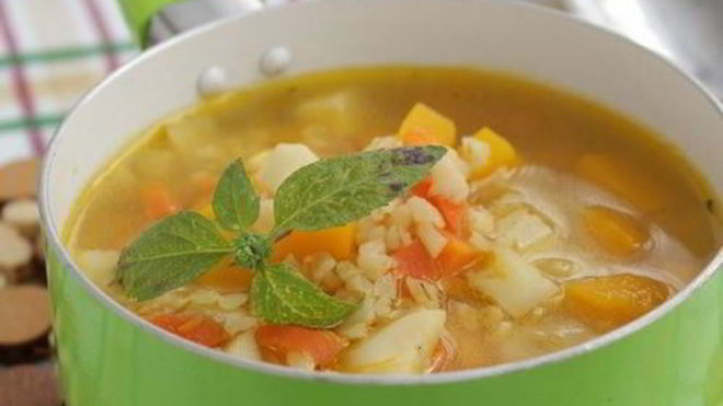 Рецепт похлебки с тыквой, грибами и булгуром