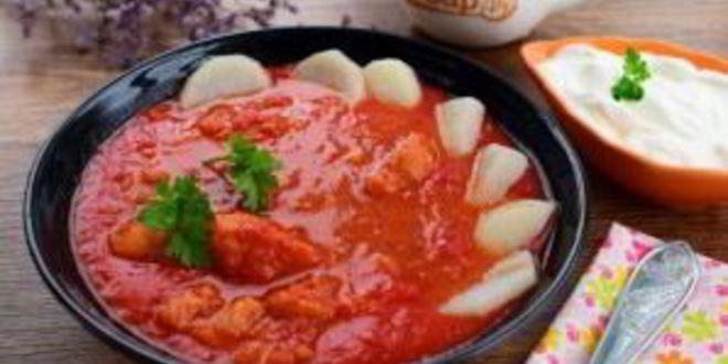 Рецепт томатной похлебки с рыбой и картофелем