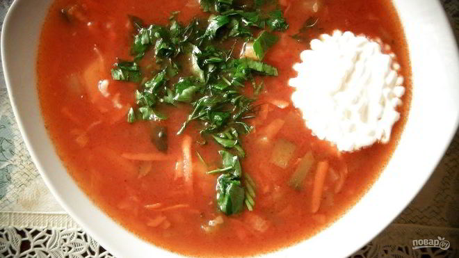 Рецепт домашнего рассольника с рисом