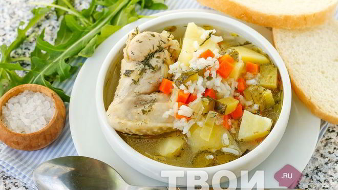 Рецепт рассольника на курином бульоне