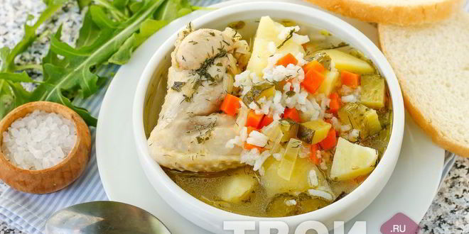 Рецепт рассольника на курином бульоне