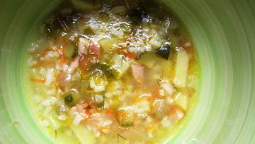 Рецепт Рассольника по-деревенски с курицей