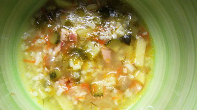 Рецепт рассольника по-деревенски с курицей