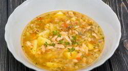 Рецепт Рассольника с красной рыбой