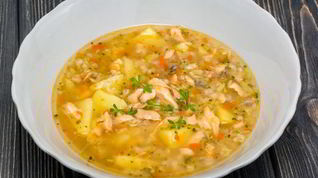 Рецепт Рассольника с красной рыбой