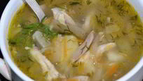 Рецепт Рассольника с курицей и рисом