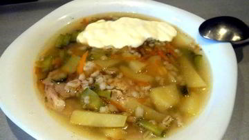 Рецепт Рассольника с курицей в мультиварке