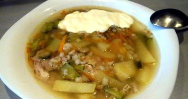 Рецепт Рассольника с курицей в мультиварке