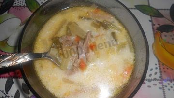 Рецепт Рассольника с рисом и языком