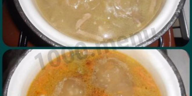 Рецепт рассольника с рисом и языком
