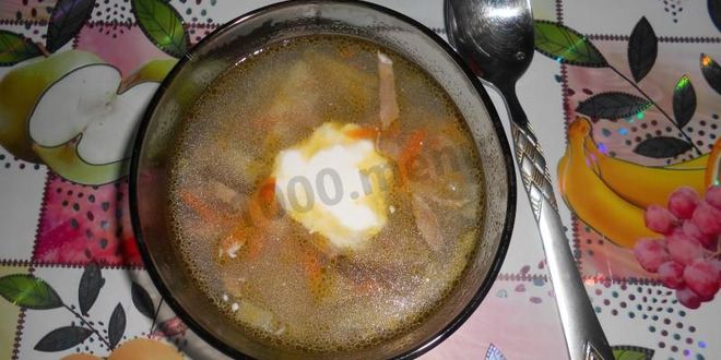 Рецепт рассольника с рисом и языком