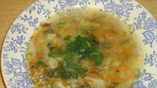 Рецепт рассольника с рисом вегетарианский