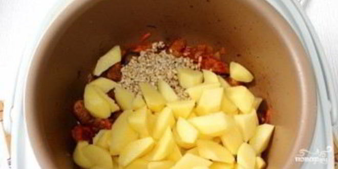 Рецепт рассольника со свининой в мультиварке