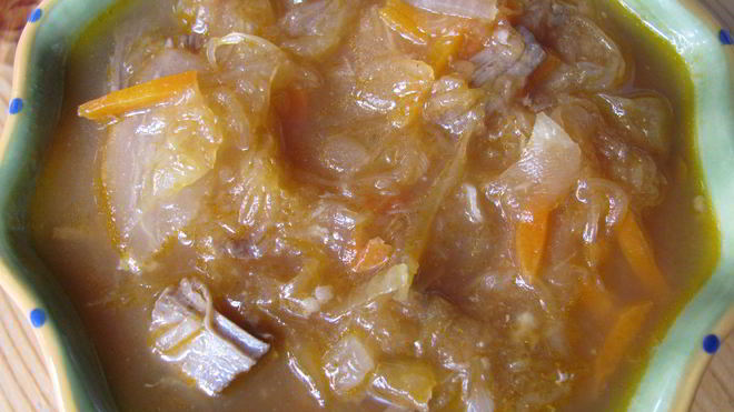 Рецепт казахских щей из кислой капусты