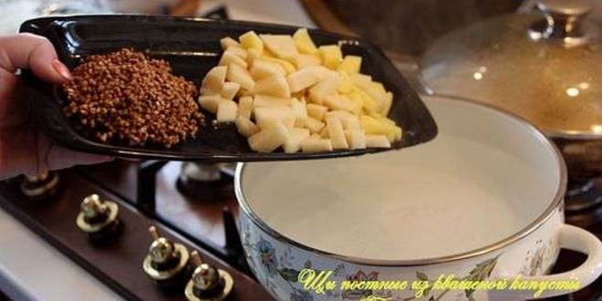 Рецепт постных щей из квашеной капусты