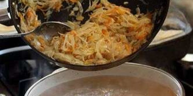 Рецепт постных щей из квашеной капусты