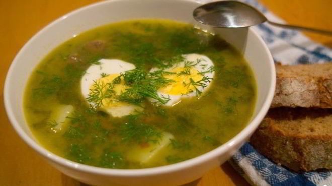 Рецепт щей из щавеля с курицей