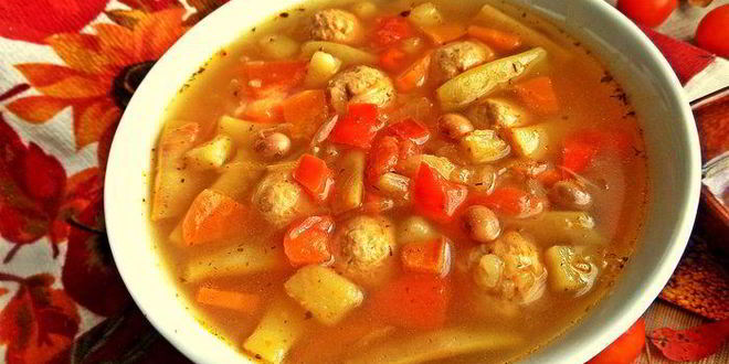 Рецепт щей сборных с фасолью и фрикадельками