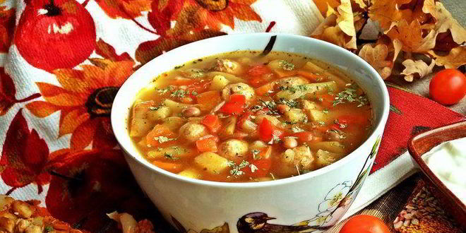 Рецепт щей сборных с фасолью и фрикадельками