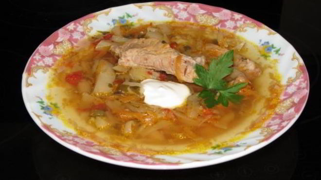 Рецепт щей со свининой в мультиварке