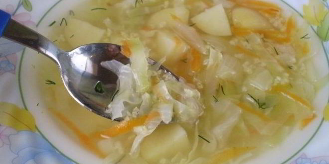 Рецепт Вегетарианских щей из свежей капусты